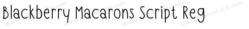 Blackberry Macarons Script Regular字体转换